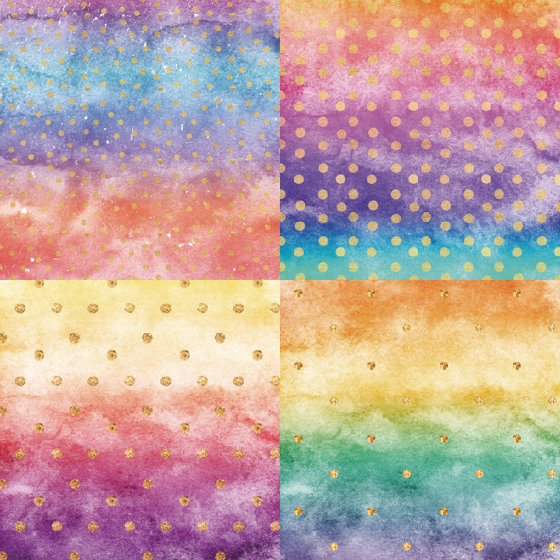 24PCS 6" Rainbow Gleam Scrapbook Paper & Cardstock