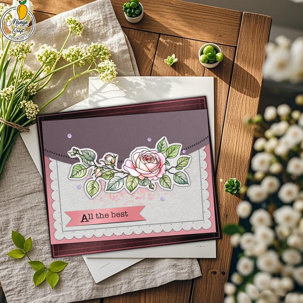 Beautiful Roses Dies & Stamps Set
