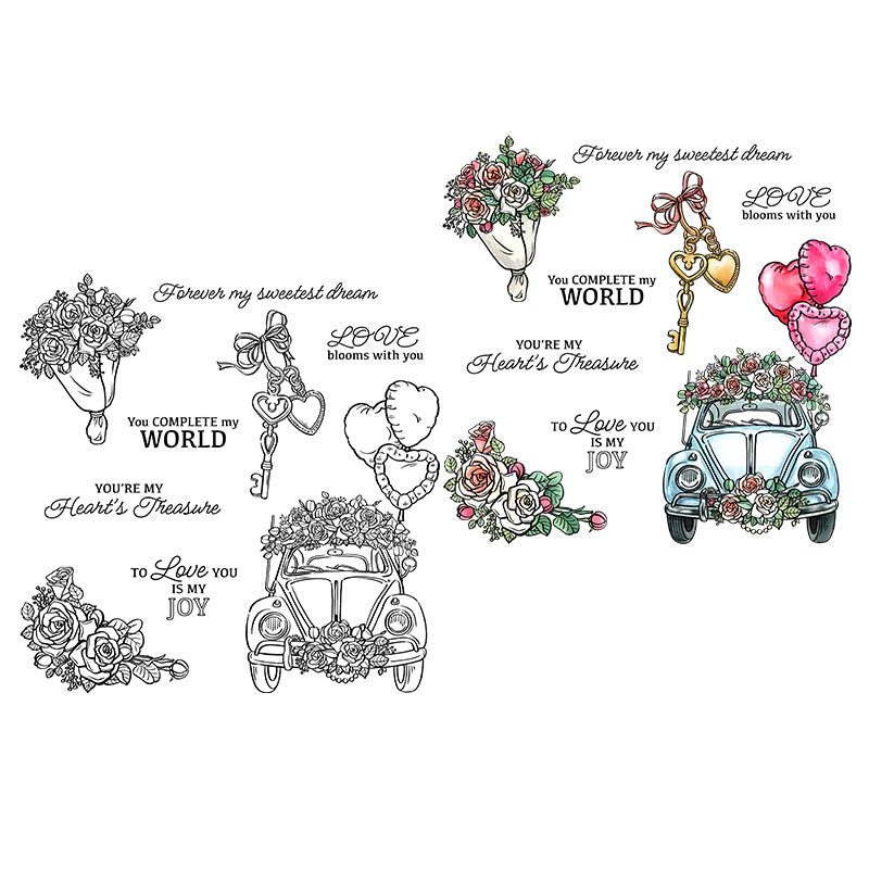 Valentine's Day Theme Dies & Stamps Set