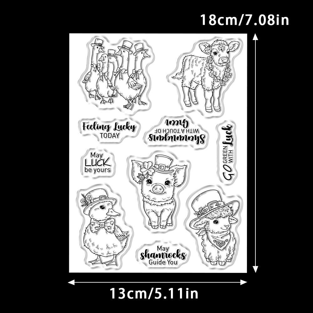 St. Patrick's Day Animals Dies & Stamps Set