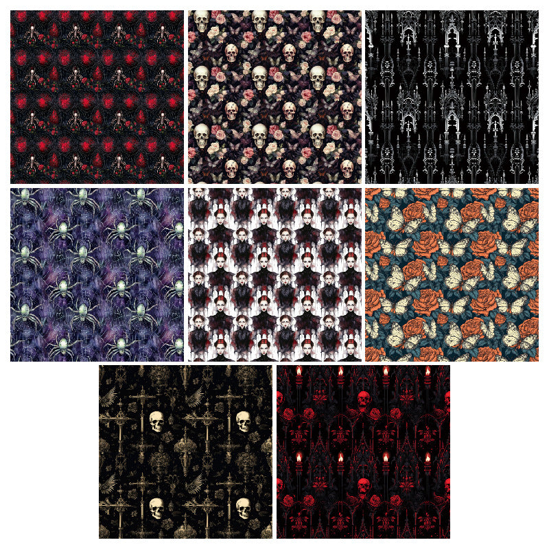 24PCS 6" Scary Scrapbook Paper & Cardstock
