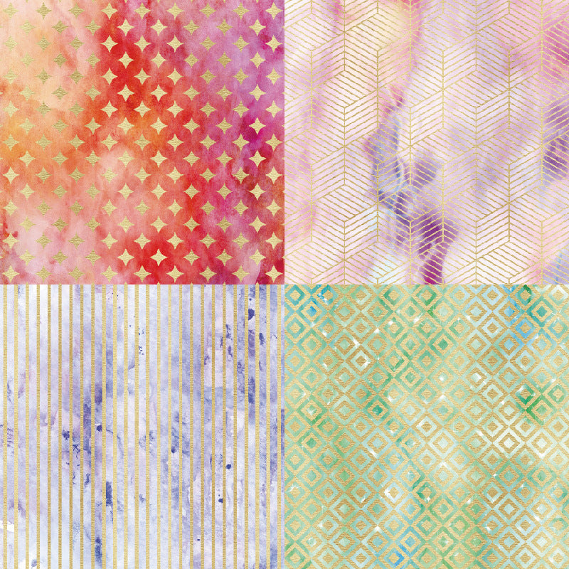 24PCS 6" Purple Geometry Scrapbook Paper & Cardstock