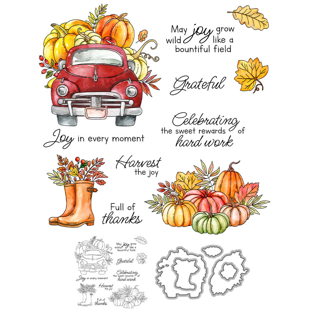 Autumn Pumpkins Dies & Stamps Set
