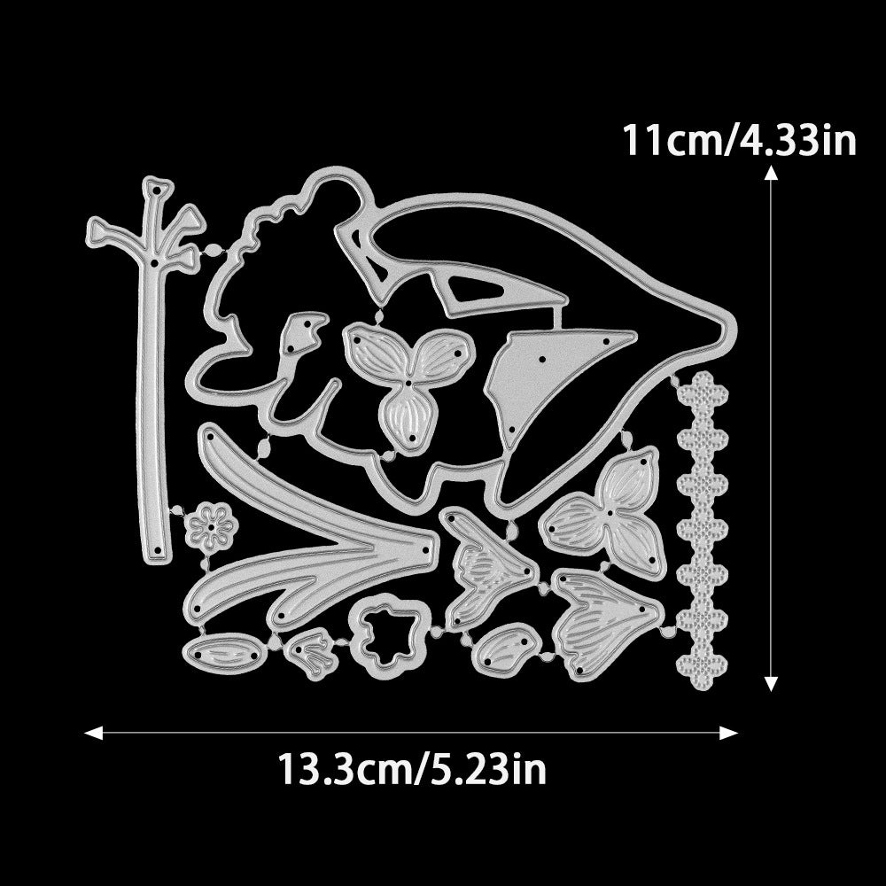 Orchid Dies & Stamps Set