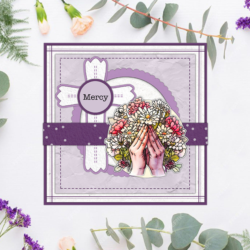 Cross Flowers Dies & Stamps Set