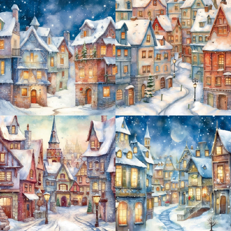 24PCS 6" Winter Scrapbook Paper & Cardstock