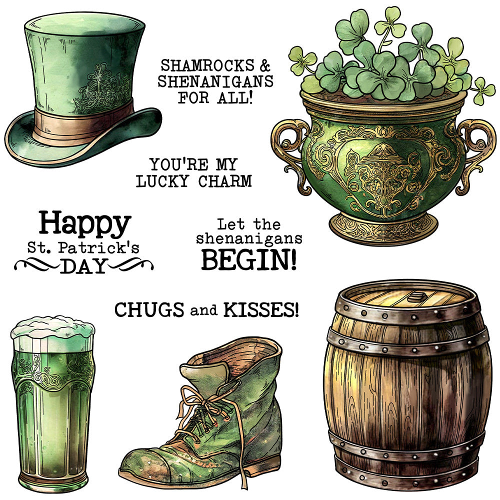 St. Patrick's Day Theme Dies & Stamps Set
