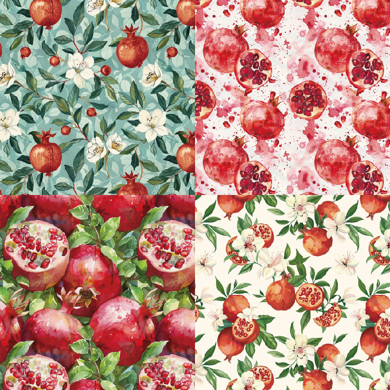 24PCS 6" Fruity Scrapbook Paper & Cardstock