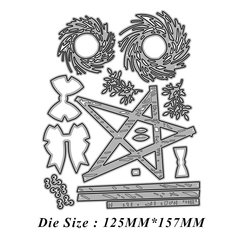 Star Wreath Decorations Metal Cutting Dies