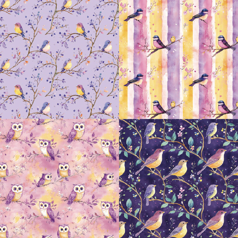 24PCS 6" Owls Scrapbook Paper & Cardstock