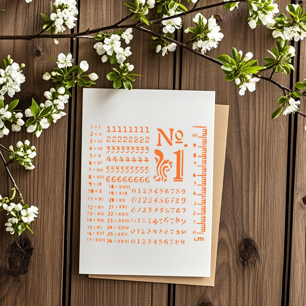 Numbers DIY Painting Hollow Stencil