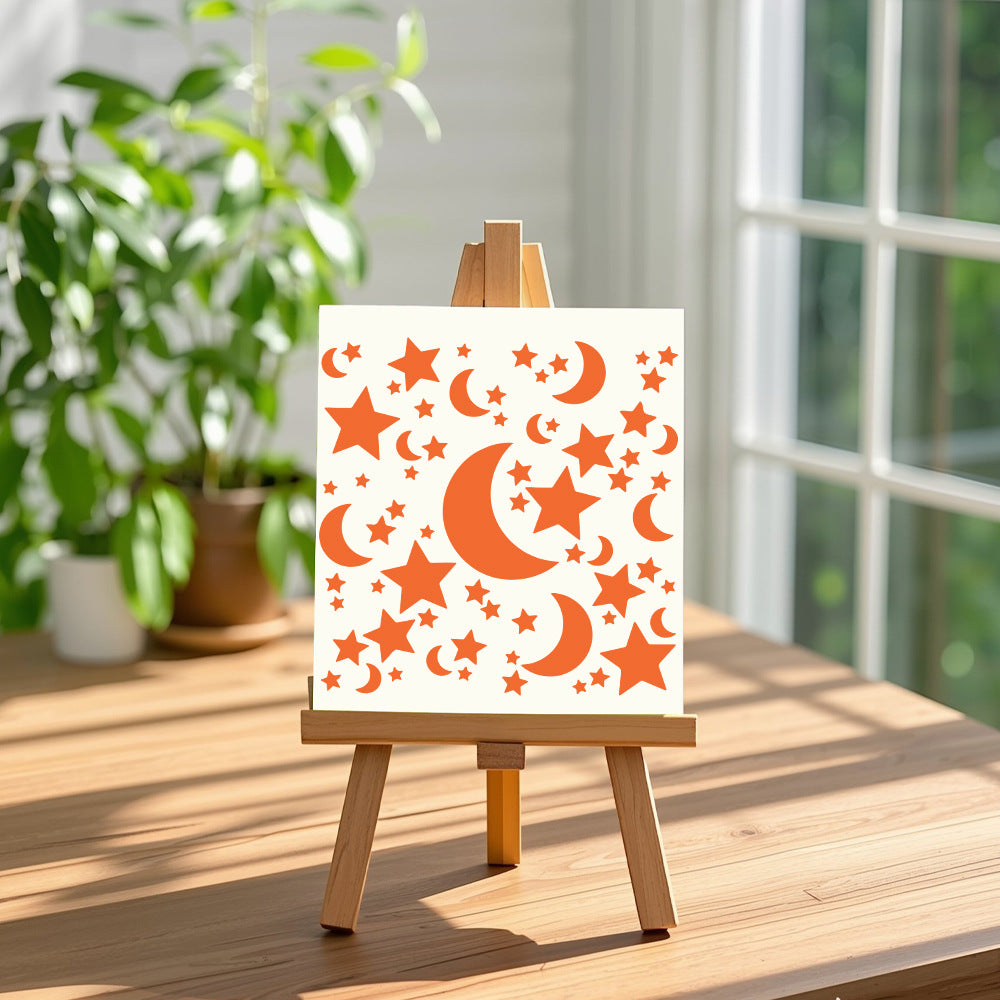 Moon Stars Background DIY Painting Hollow Stencil