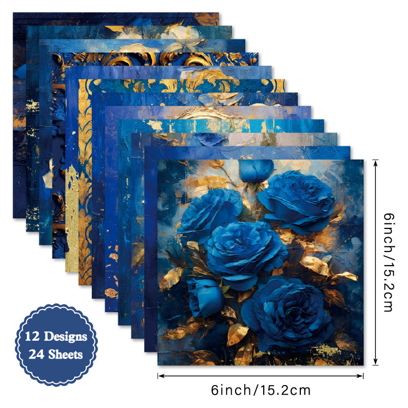 24PCS 6" Royal Scrapbook Paper & Cardstock