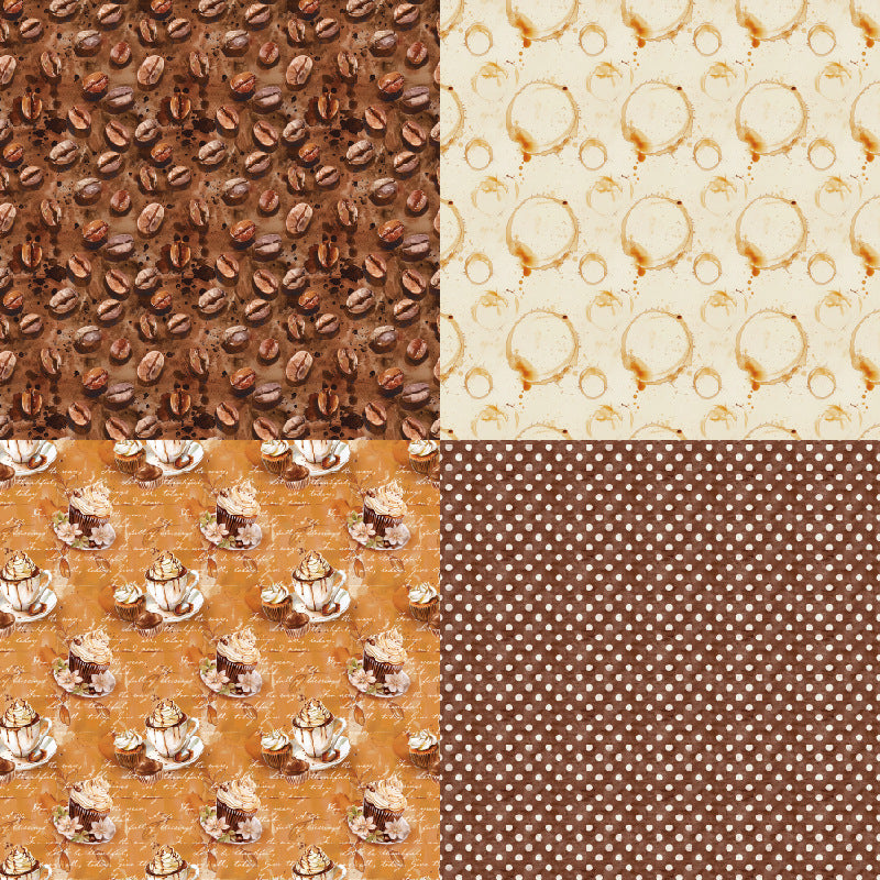 24PCS 6" Mocha Stories Scrapbook Paper & Cardstock