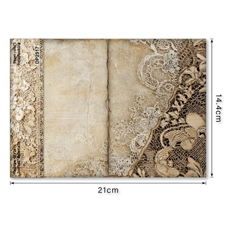 A5 Vintage Lace Journal Scrapbook Paper