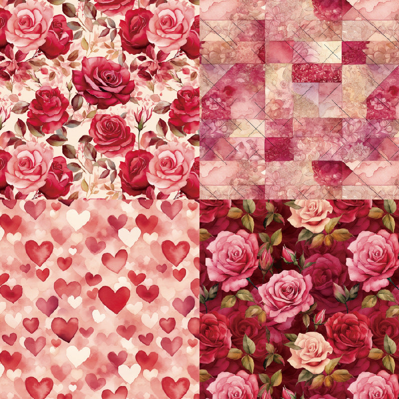 24PCS 6" Romantic Scrapbook Paper & Cardstock
