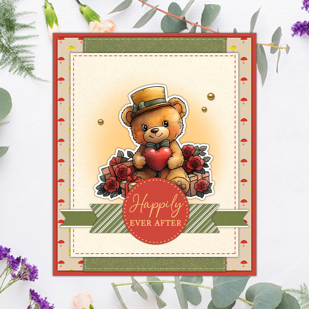 Valentine's Day Bear Dies & Stamps Set