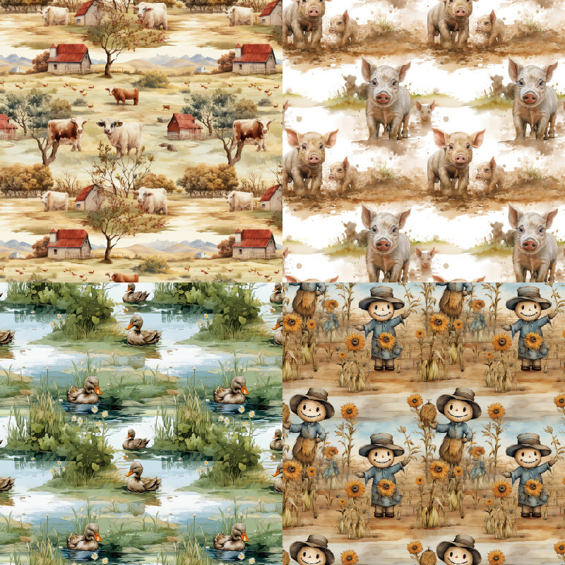 24PCS 6" Days on the Ranch Scrapbook Paper & Cardstock