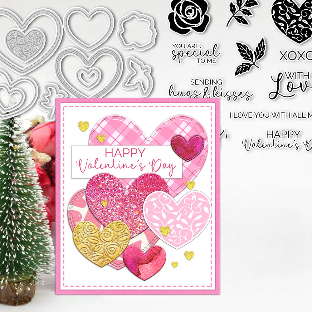 Valentine's Day Theme Dies & Stamps Set