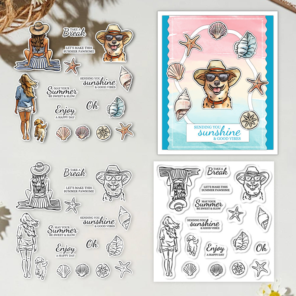 Summer Beach Clear Stamps