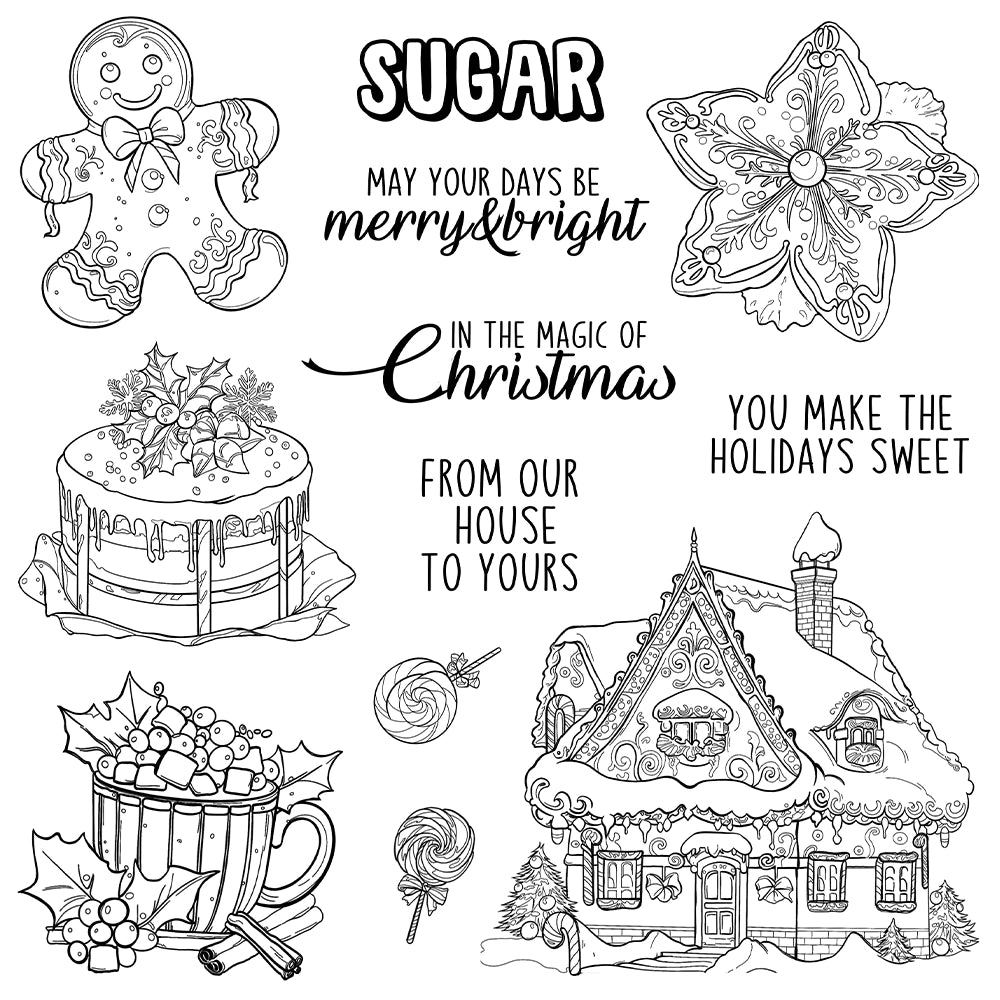 Christmas Gingerbread Man Cake Dies & Stamps Set