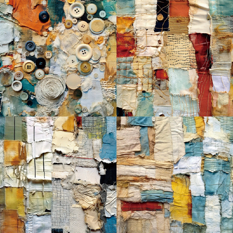 24PCS 6" Button Bazaar Scrapbook Paper & Cardstock