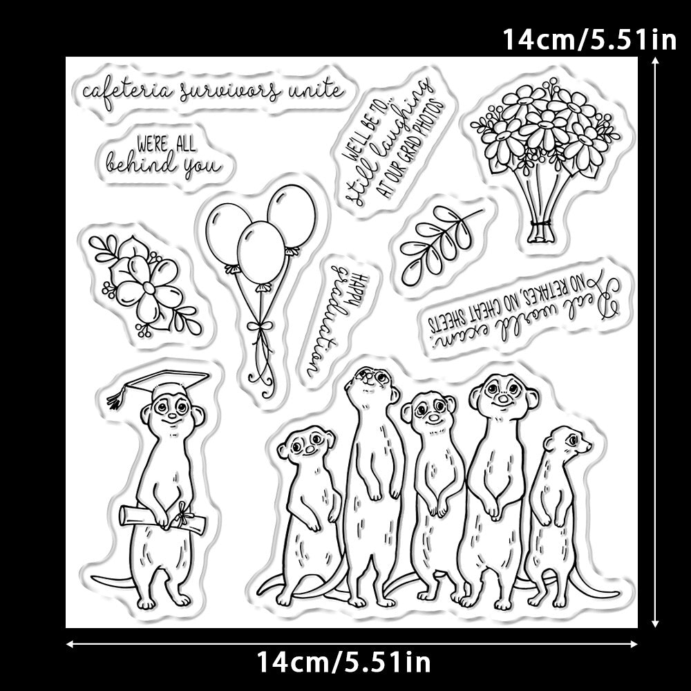 Graduation Suricatta Dies & Stamps Set
