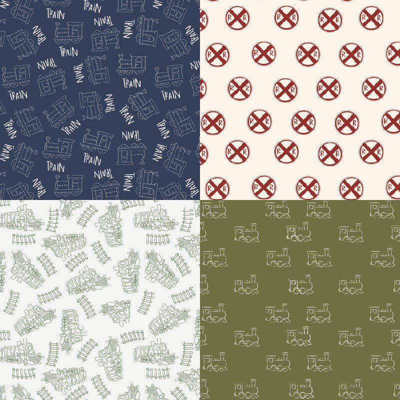 24PCS 6" Doodle Rail Scrapbook Paper & Cardstock