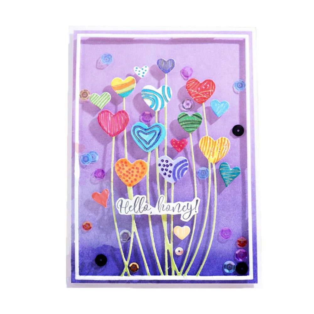 Love Balloon Background Board Cutting Dies