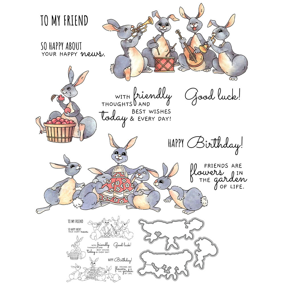 Rabbit Band Dies & Stamps Set