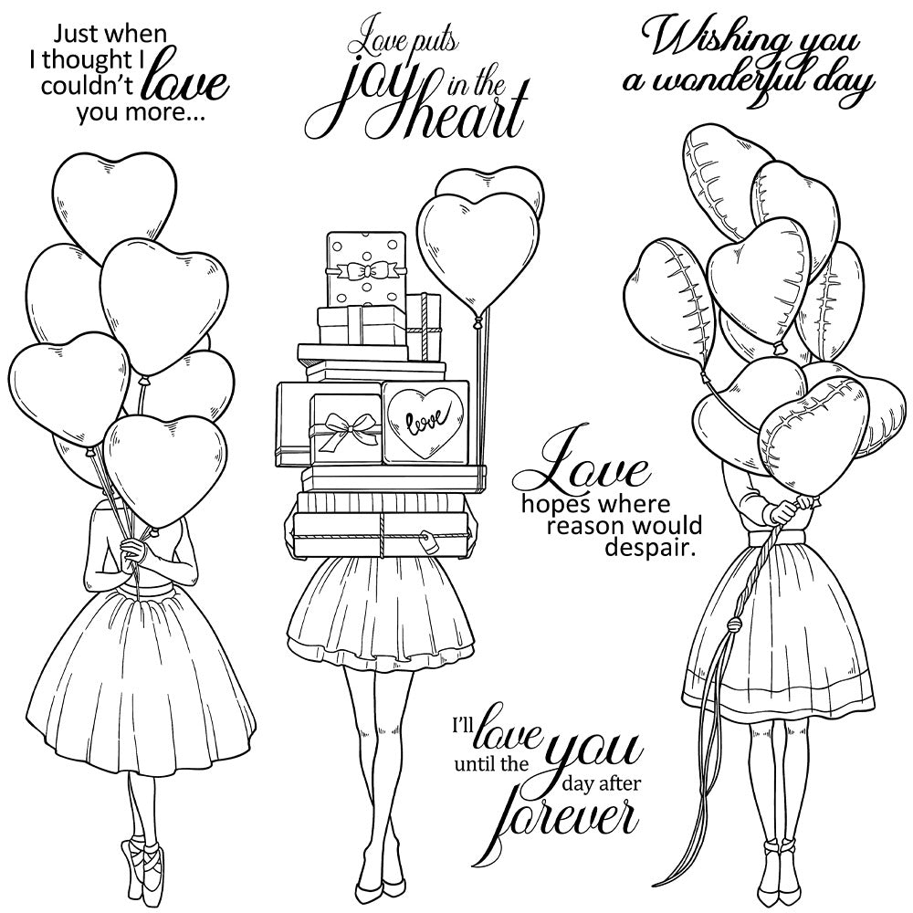 Valentine's Day Theme Dies & Stamps Set