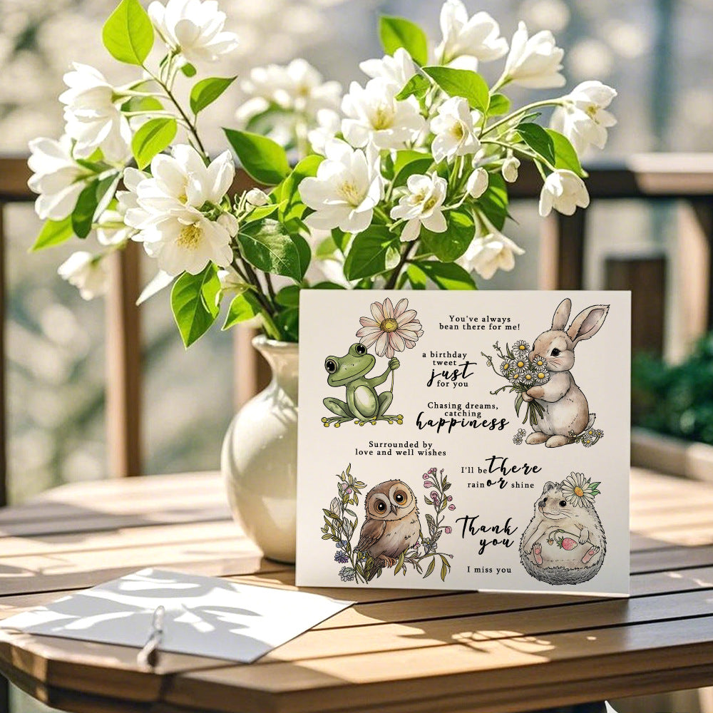 Animals and Flowers Clear Stamps