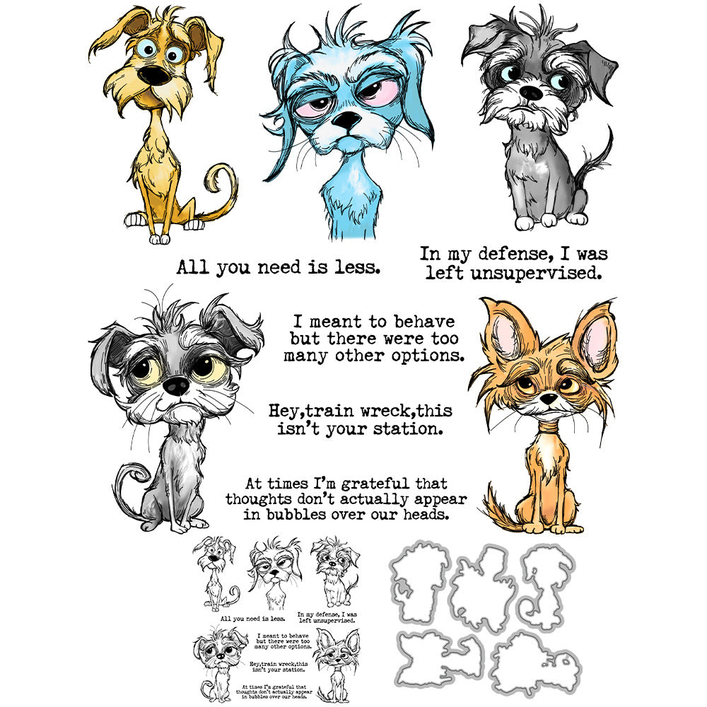 Scribbled Puppy Dies & Stamps Set