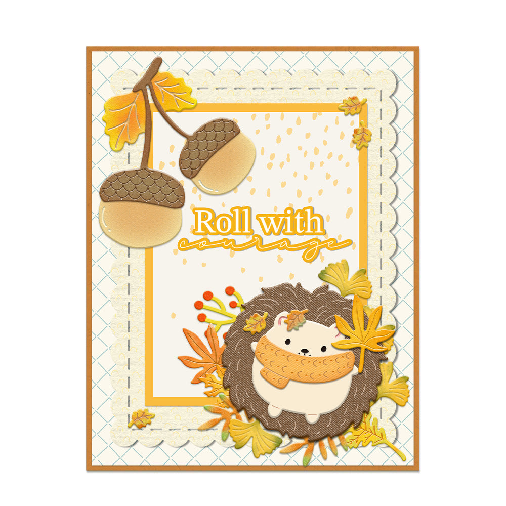 Hedgehog and Pine Cones Metal Cutting Dies
