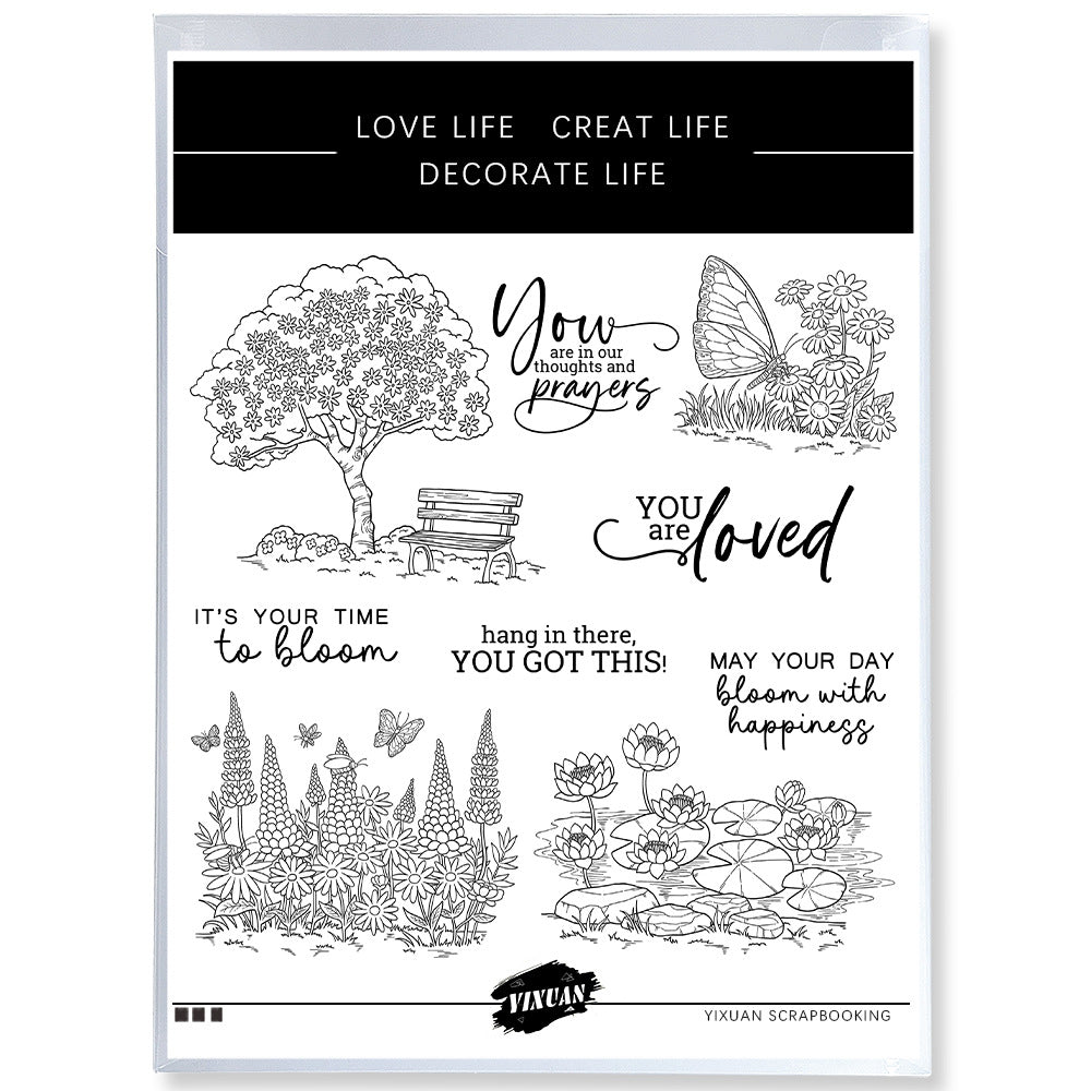 Beautiful Tree & Flower Dies & Stamps Set