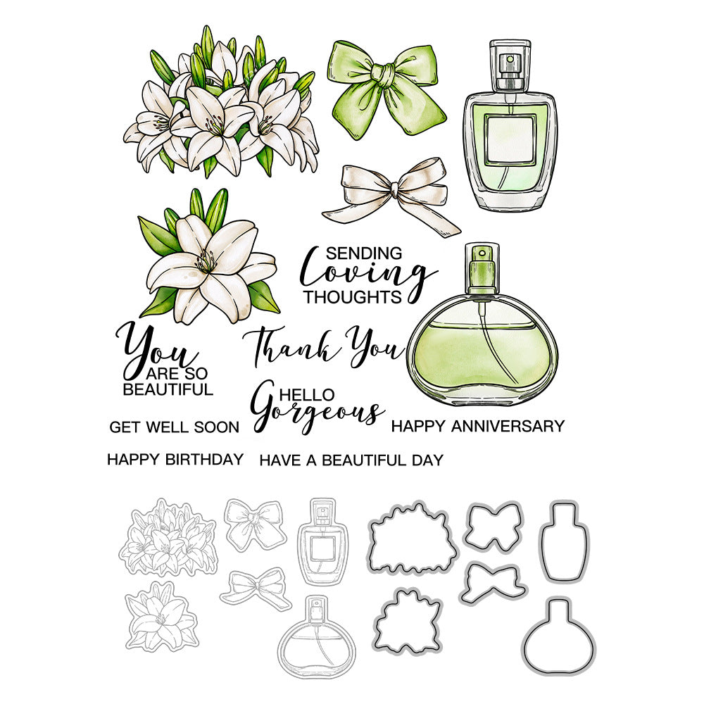 Perfume & Lily Dies & Stamps Set