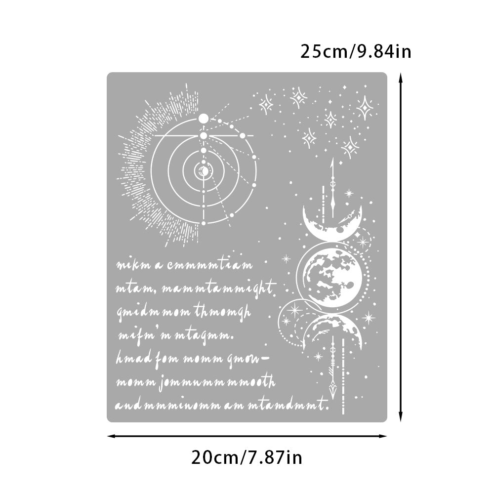 1 PC Starlight and the Moon DIY Painting Hollow Stencil