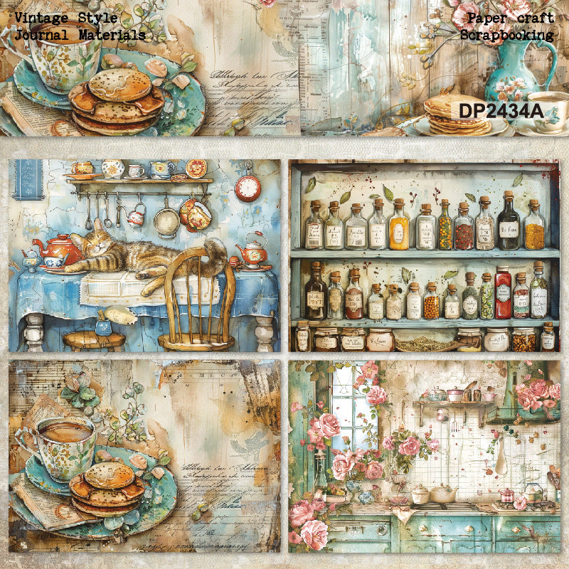 A5 Kitchen Utensils Journal Scrapbook Paper