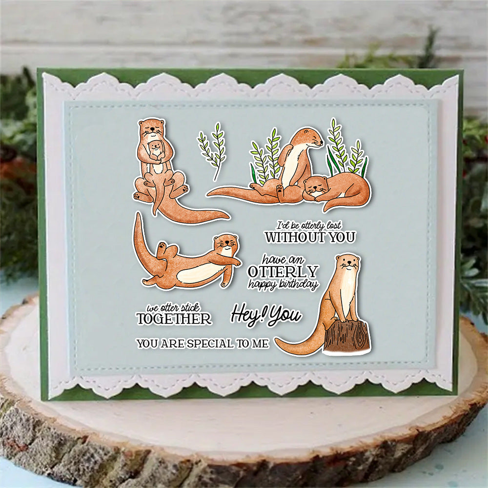 Cute Animal Otter Dies & Stamps Set