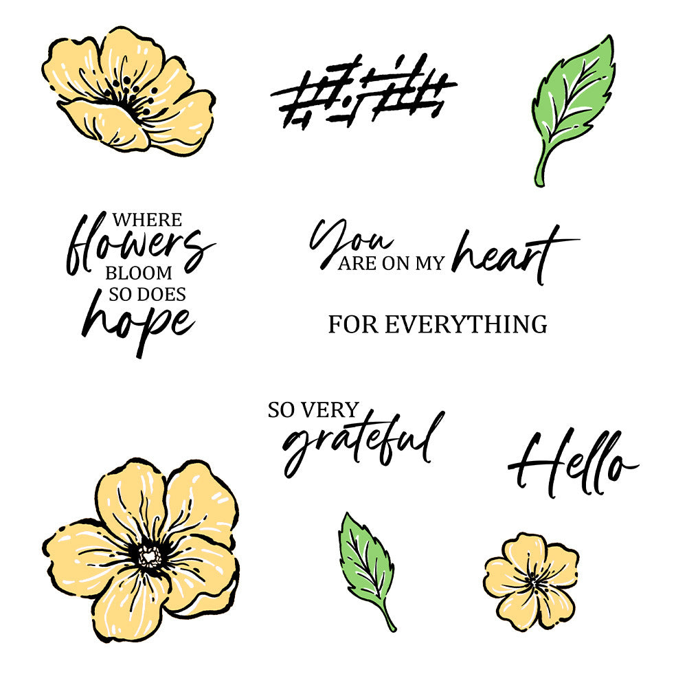 Flower Decoration Dies & Stamps Set
