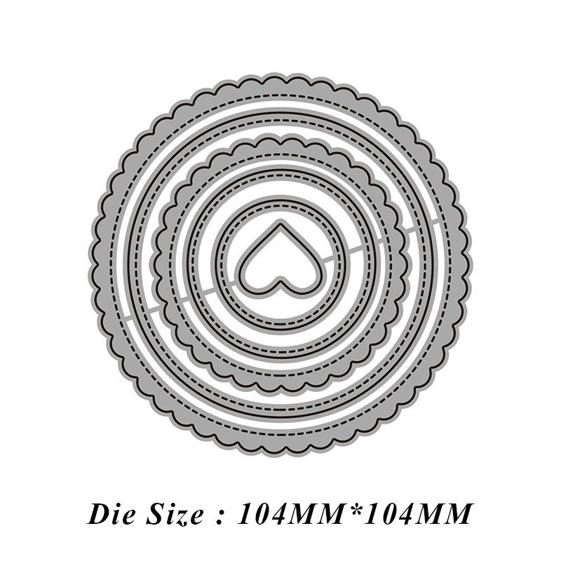 Stackable Round Border Cutting Dies