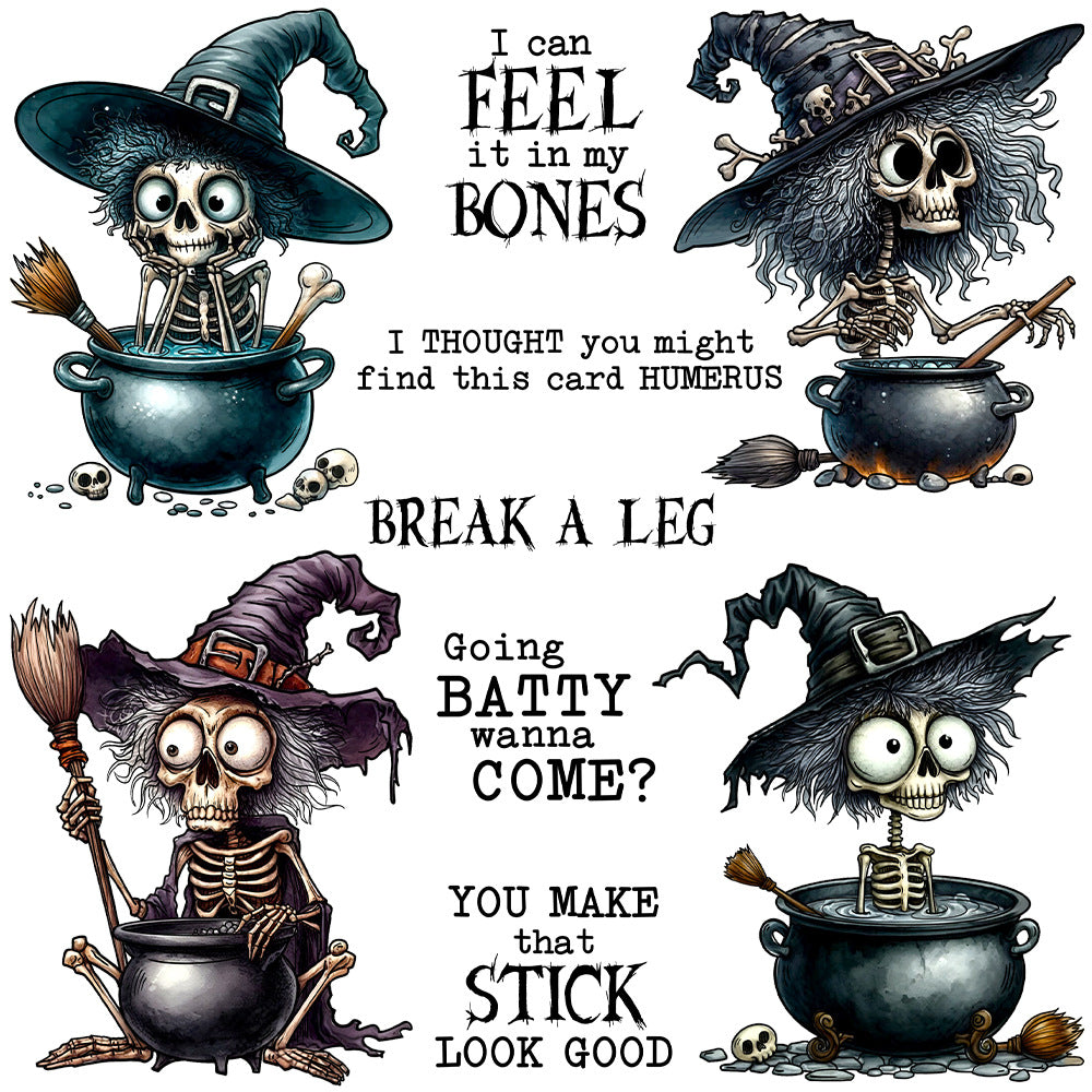 Halloween Skull Dies & Stamps Set
