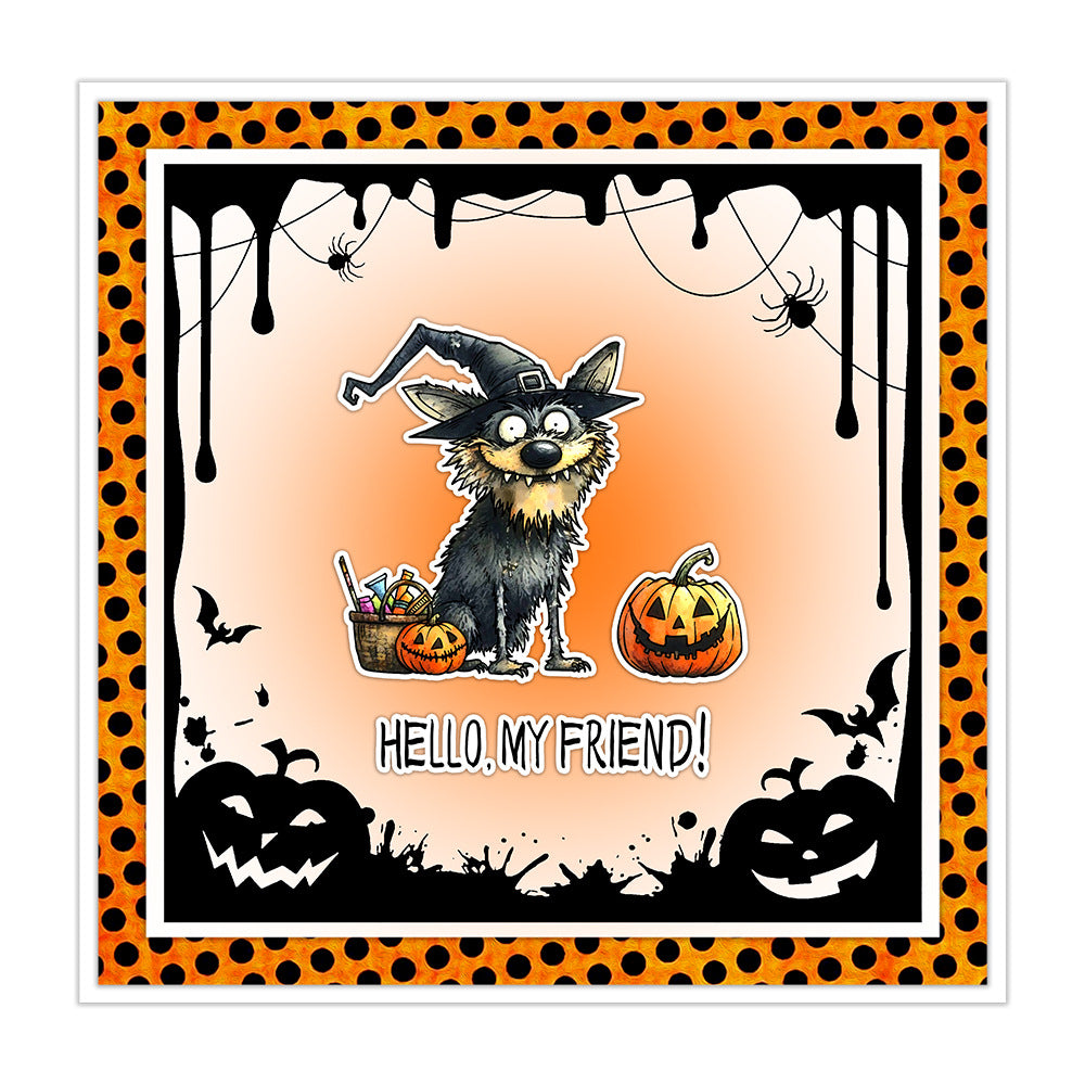 Halloween Bat Puppy Dies & Stamps Set