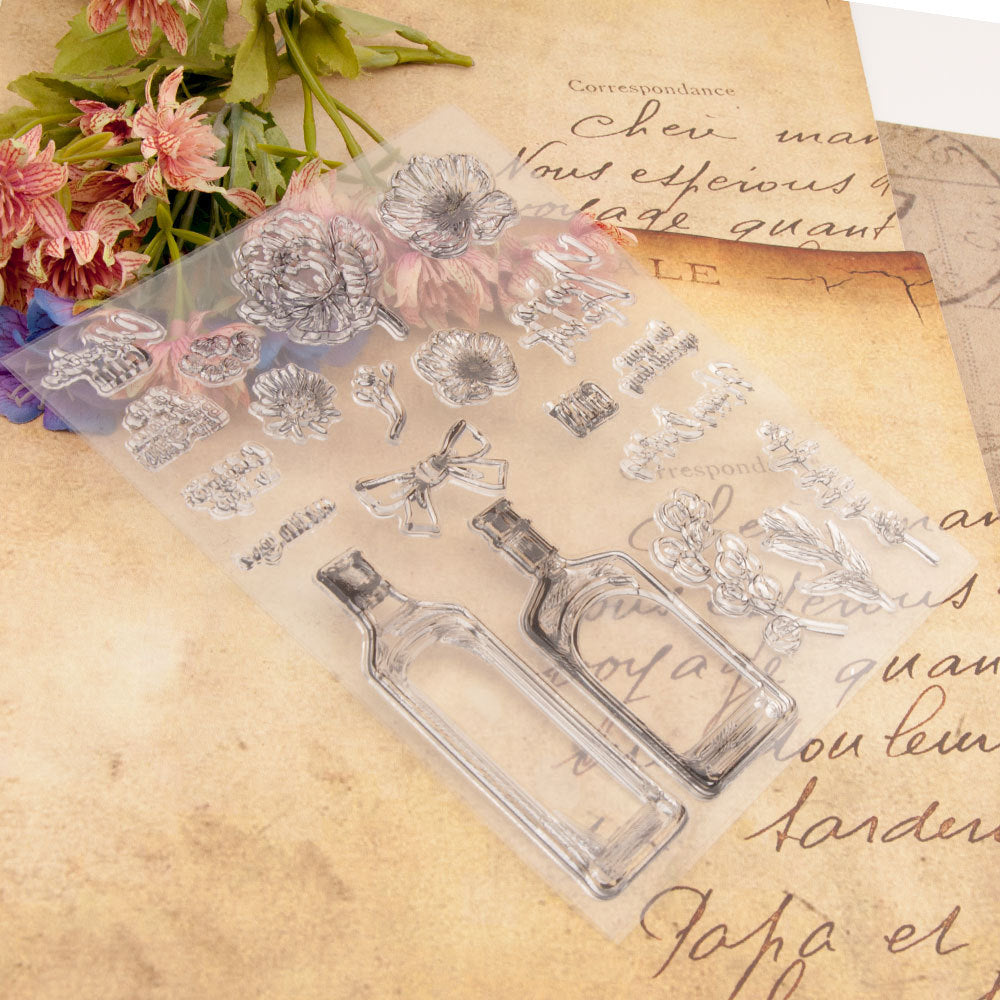 Wine Bottle Clear Stamps