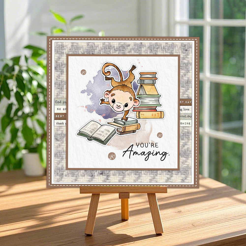 Reading Animals Clear Stamps