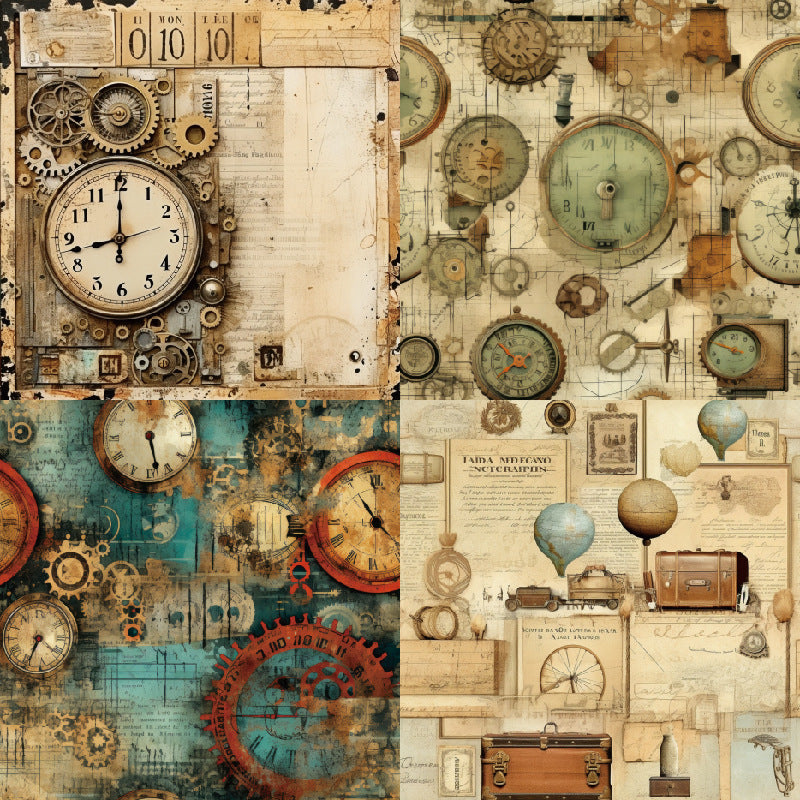 24PCS 6" Traces Of Time Scrapbook Paper & Cardstock