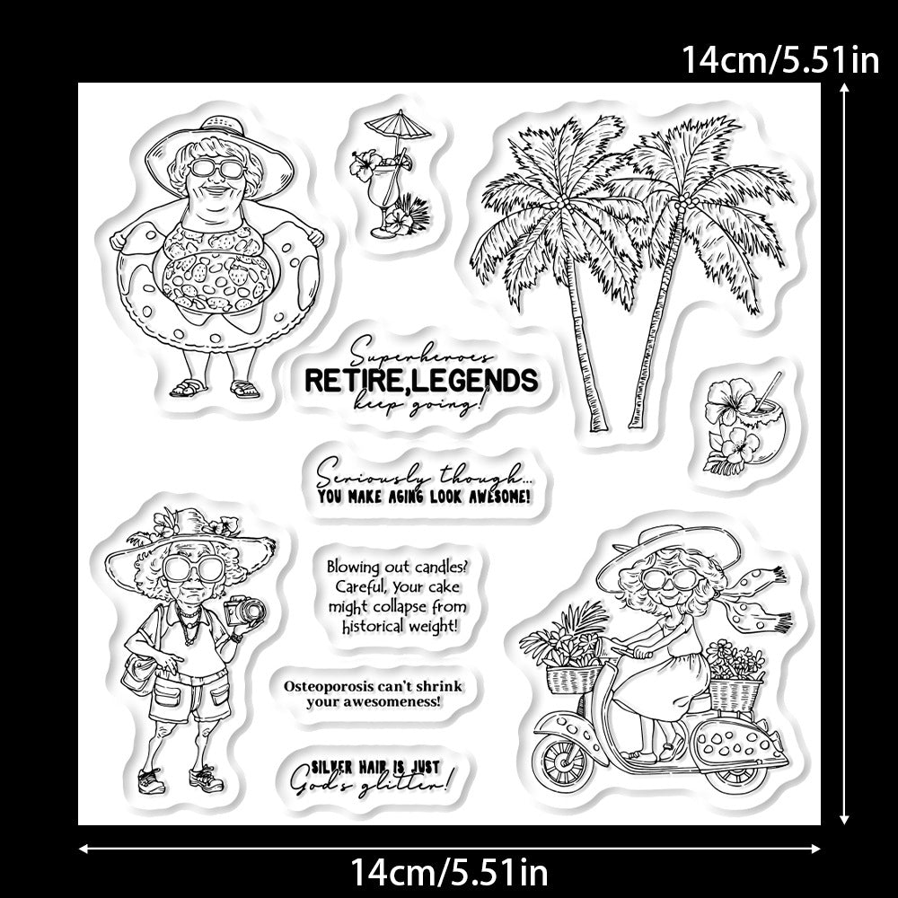 Grandma's Beach Vacation Dies & Stamps Set