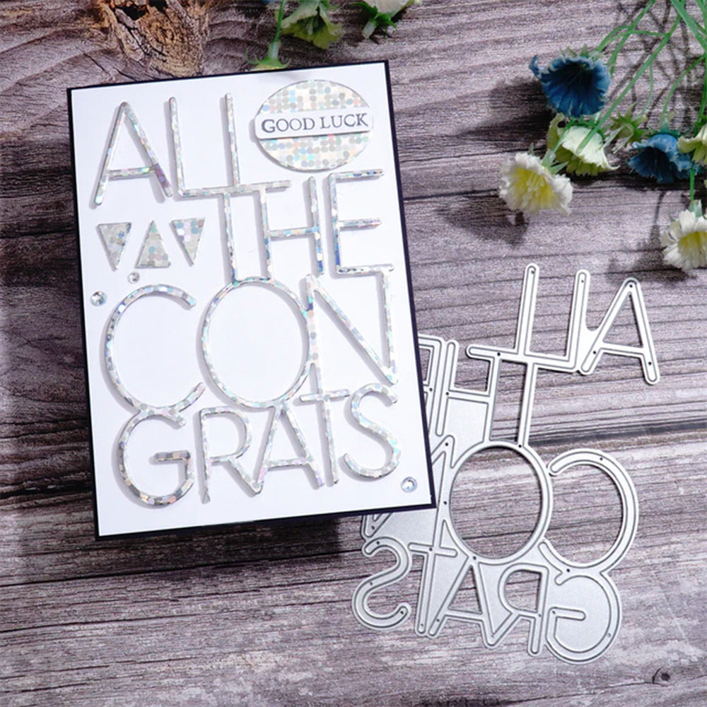 "All The Congrats" Phrase Metal Cutting Dies