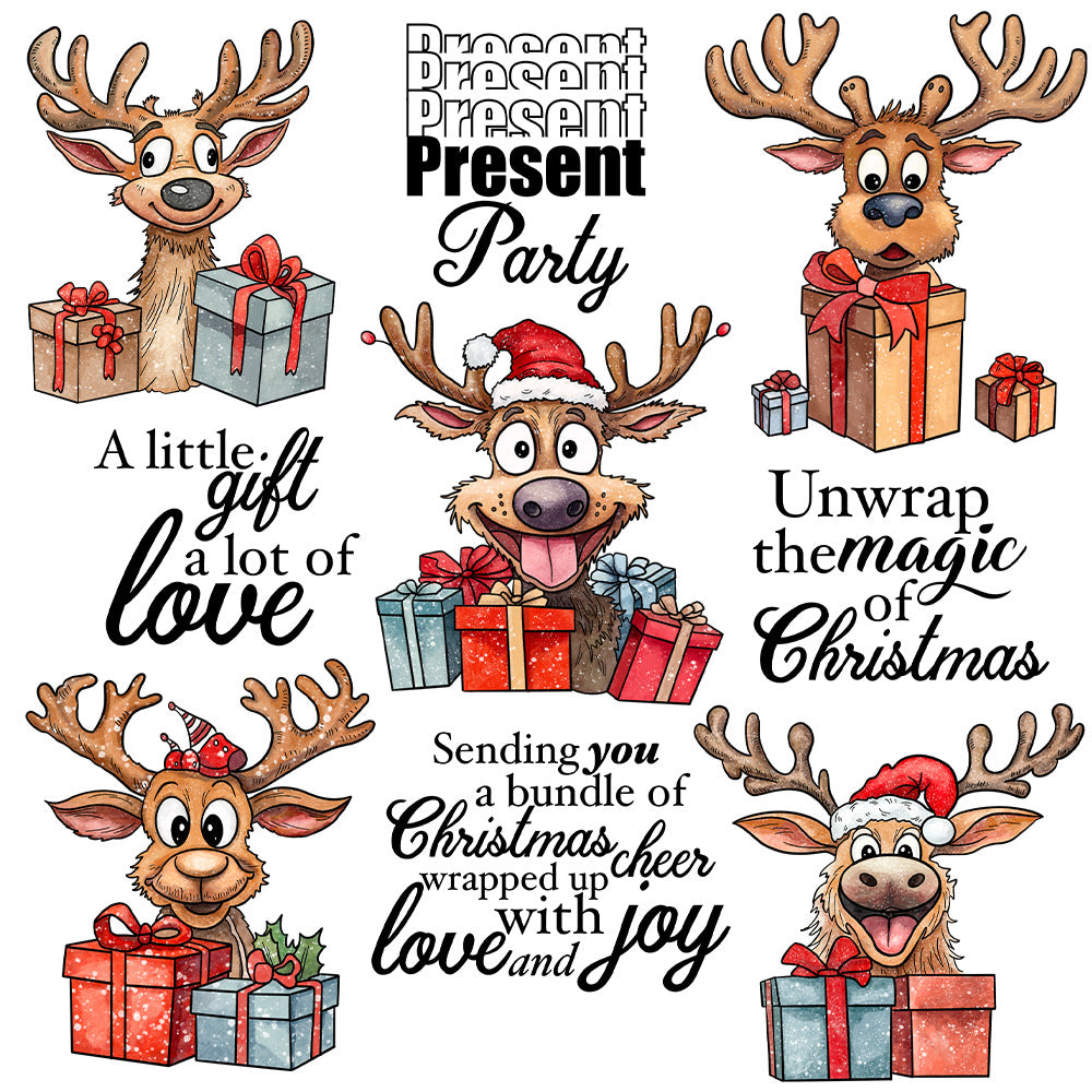 Christmas Deer Gifts Dies & Stamps Set