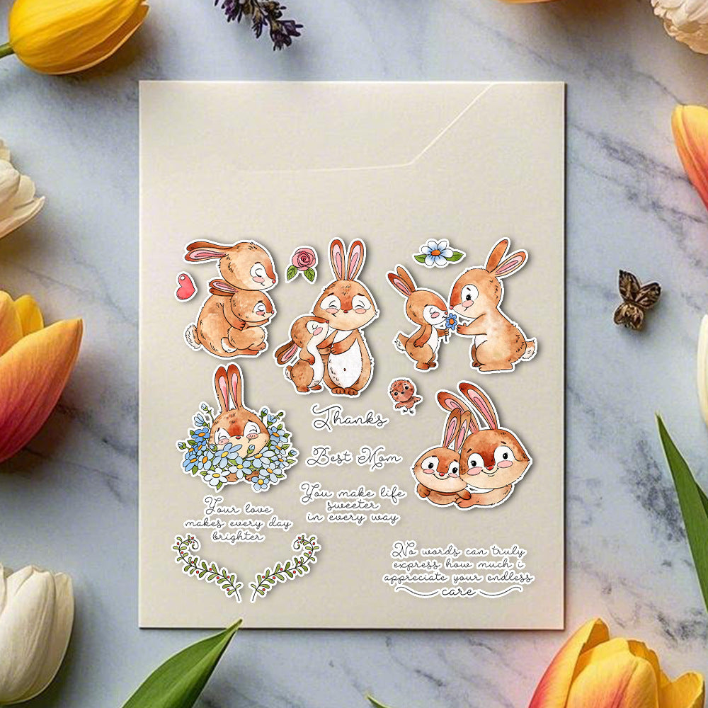 Happy Mother's Day Rabbits Dies & Stamps Set